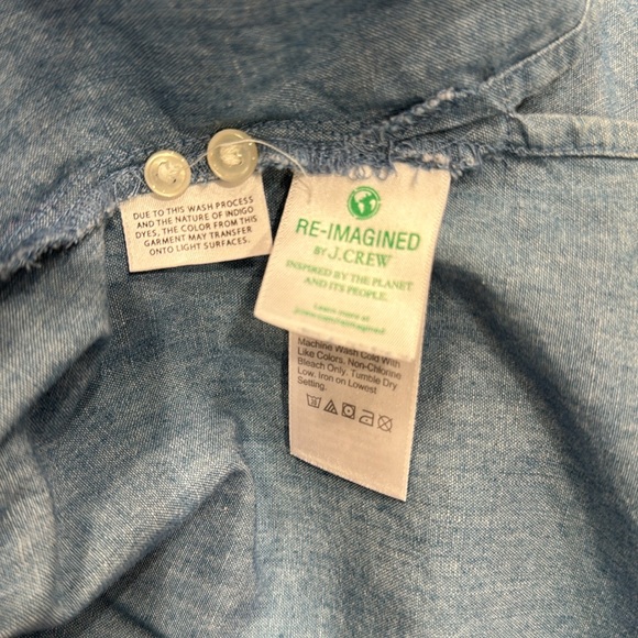 J Crew Puff-sleeve chambray top - Picture 5 of 5